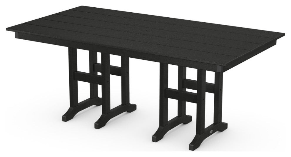 Farmhouse 37" x 72" Dining Table, Black