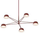 Sonneman 2035.73 Ray 45"W LED Round Chandelier - Oxide Red