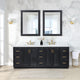 Altair Gazsi Black Oak Bathroom Vanity Set, 84", With Mirror