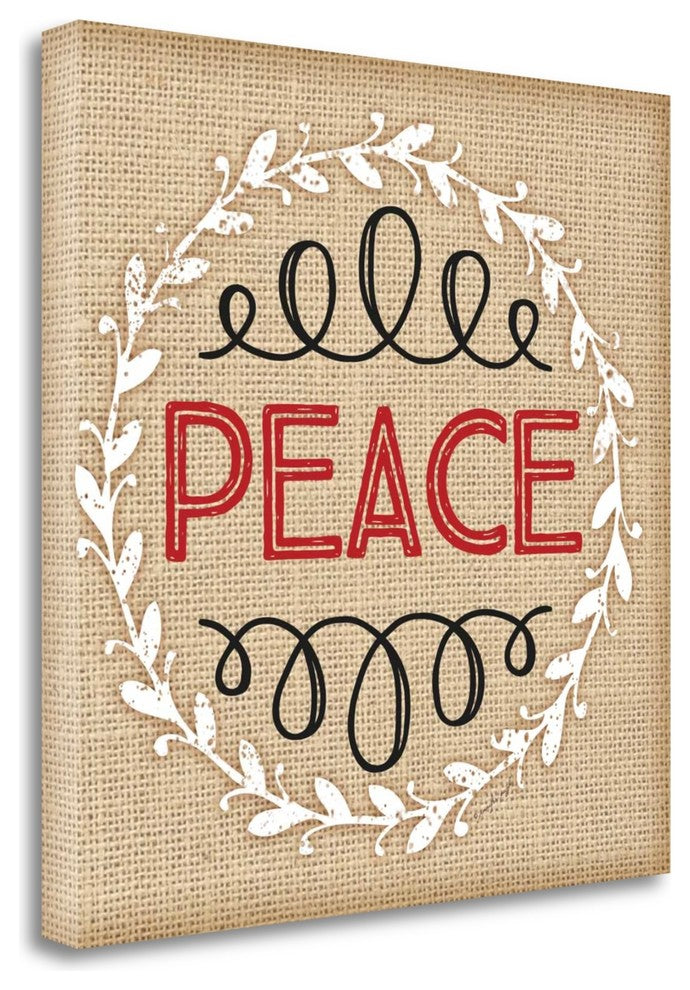 "Burlap Peace" By Jennifer Pugh, Giclee Print on Gallery Wrap Canvas