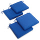 20"x19" Twill Chair Cushion, Set of 4, Royal Blue