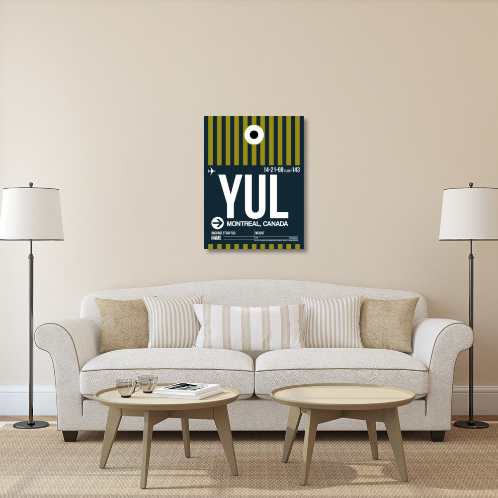 "YUL Montreal Luggage Tag 1" Fine Art Print