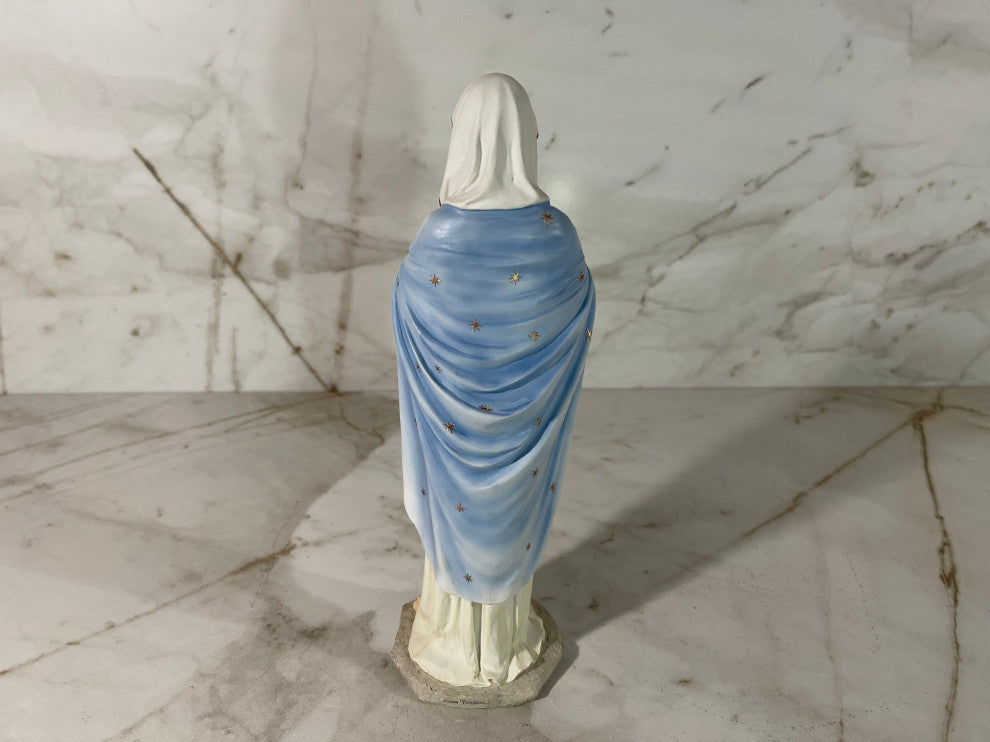Blessed Virgin Mary In Blue Statue- 11.75 Inch