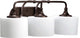 Rockwood 3-Light Vanity Fixture, Oiled Bronze