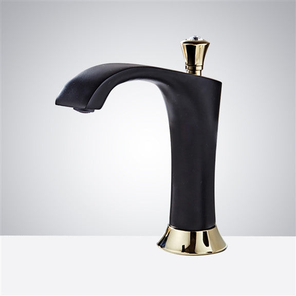 Fontana Black Widespread Automatic Sensor Bathroom Faucet
