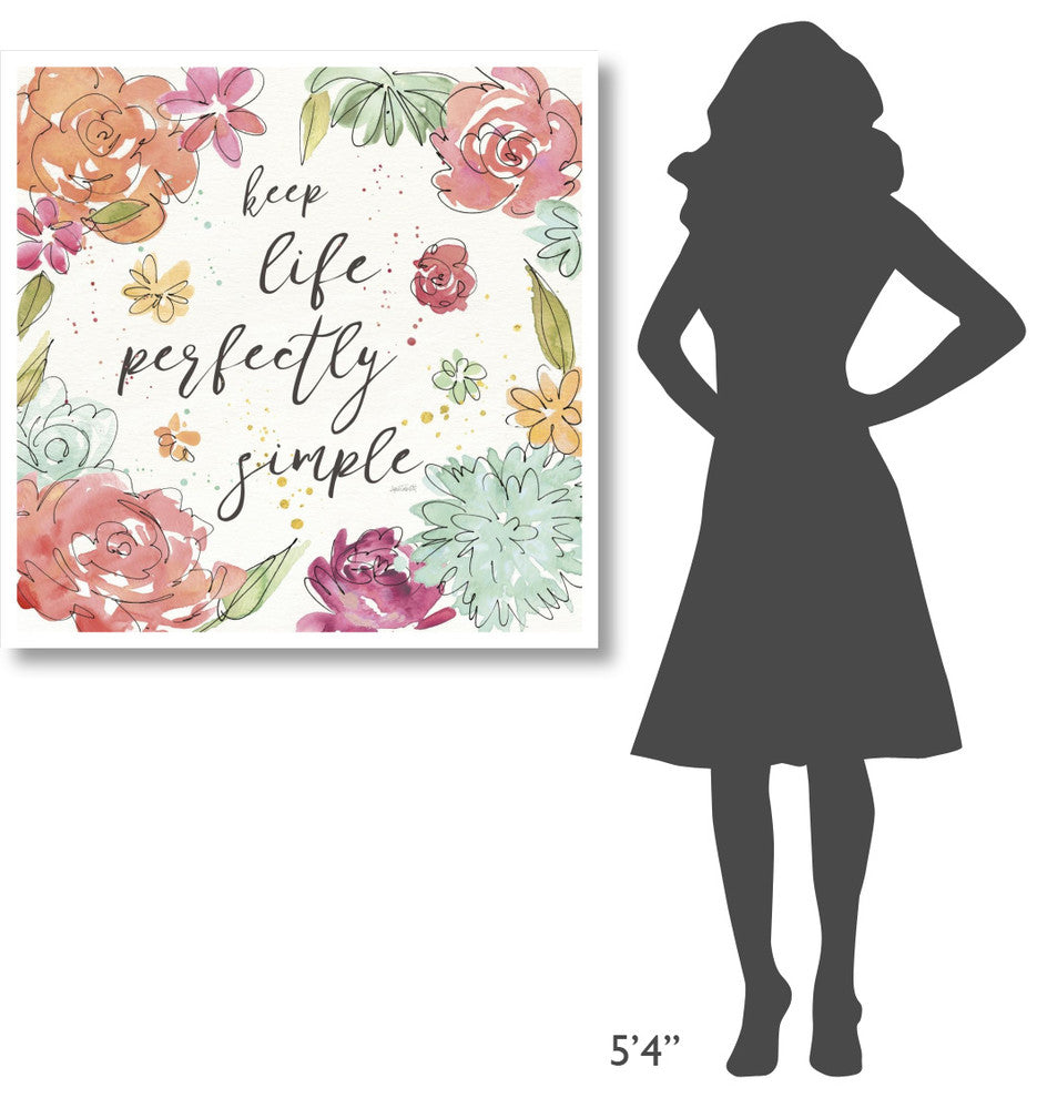 "Floral Fashion VI" Digital Paper Print by Anne Tavoletti, 38"x38"