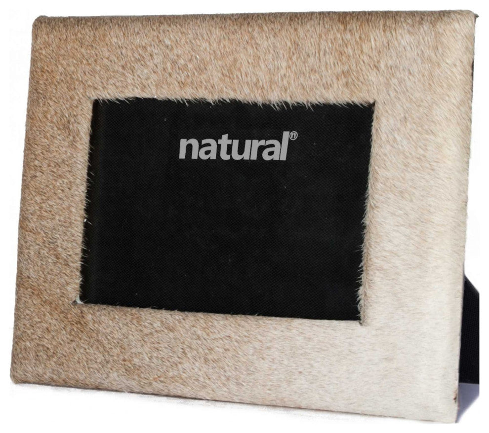 HomeRoots 11" x 13" Natural Cowhide 8" x 10" Picture Frame