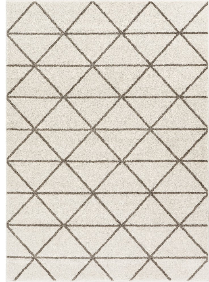 Well Woven Serenity Dulce Modern Geometric Triangles Ivory Area Rug SE-142