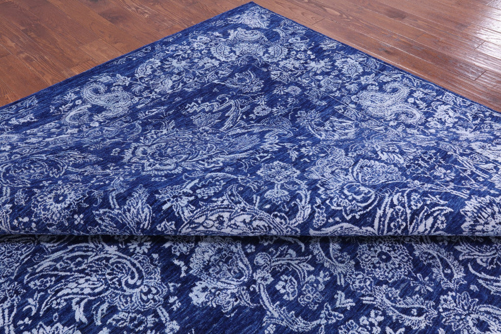 10' 2" X 14' 1" Handmade Wool and Silk Persian Rug Q8688