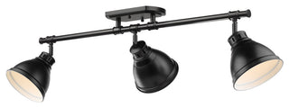 Golden Lighting 3602-3SF-BLK Duncan 3 Light 35"W Fixed Rail - Black / Matte