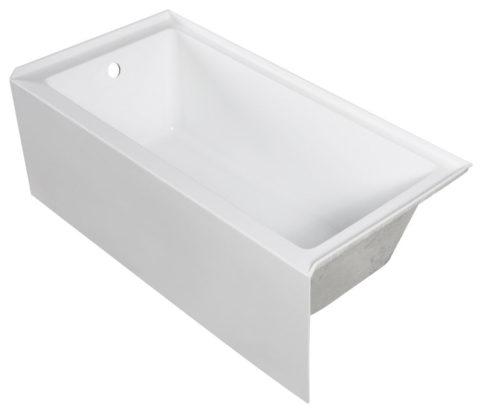 Transolid UATTR603220-L Ursula 60x32x20 Alcove Acrylic Tub, Left