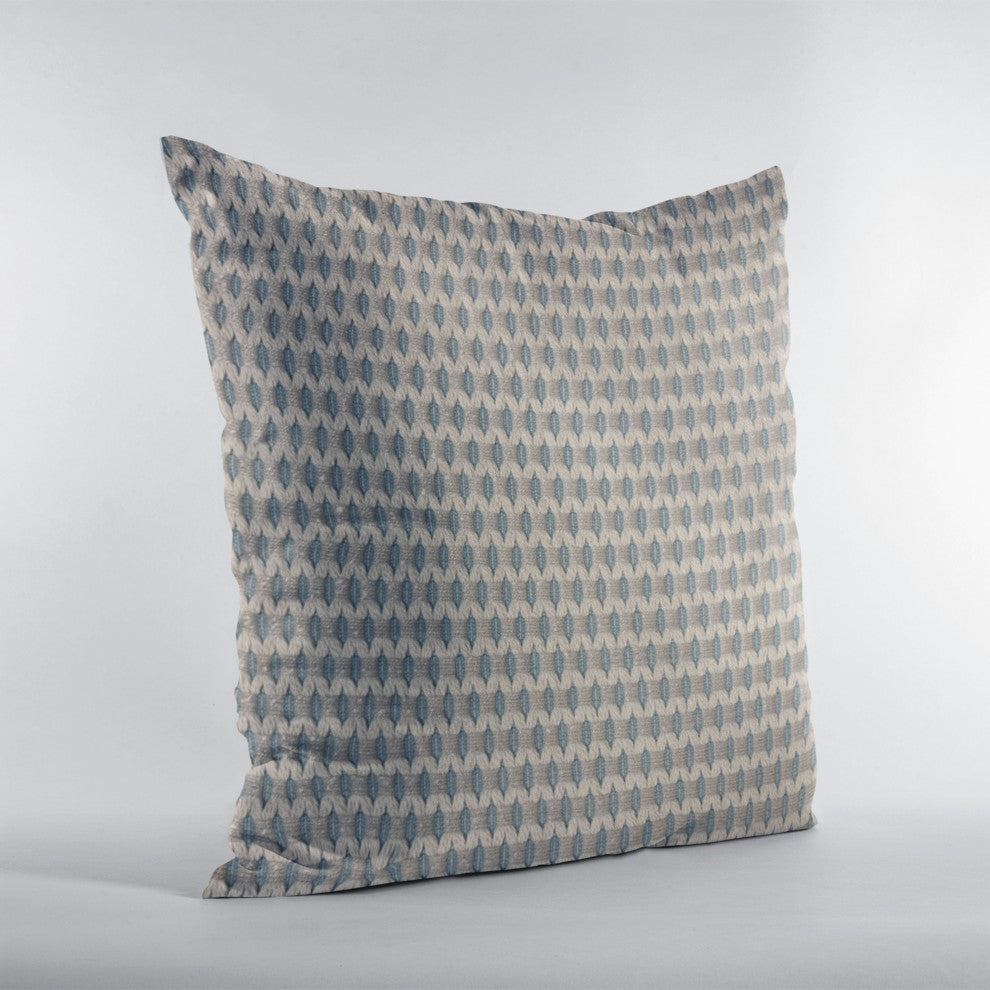 Plutus Blue Rocks Dot Luxury Throw Pillow, 22"x22"