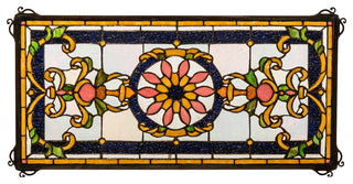 25" Wide X 12" High Emma Stained Glass Window