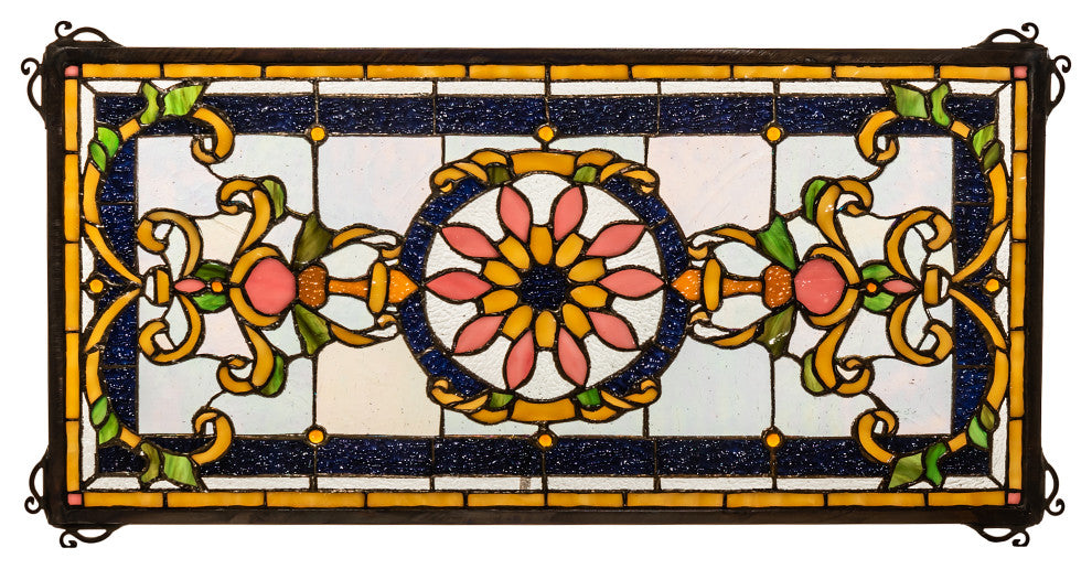 25" Wide X 12" High Emma Stained Glass Window