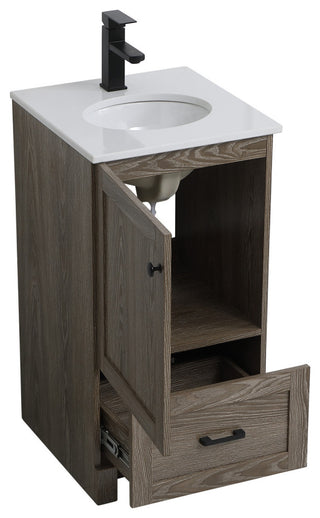 Elegant Lighting VF2818 Soma 18" - Natural Oak