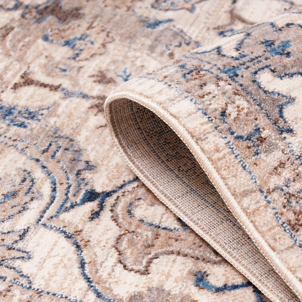 Arcadia Marlow Area Rug, Ivory, 7'1" x 10', Oriental