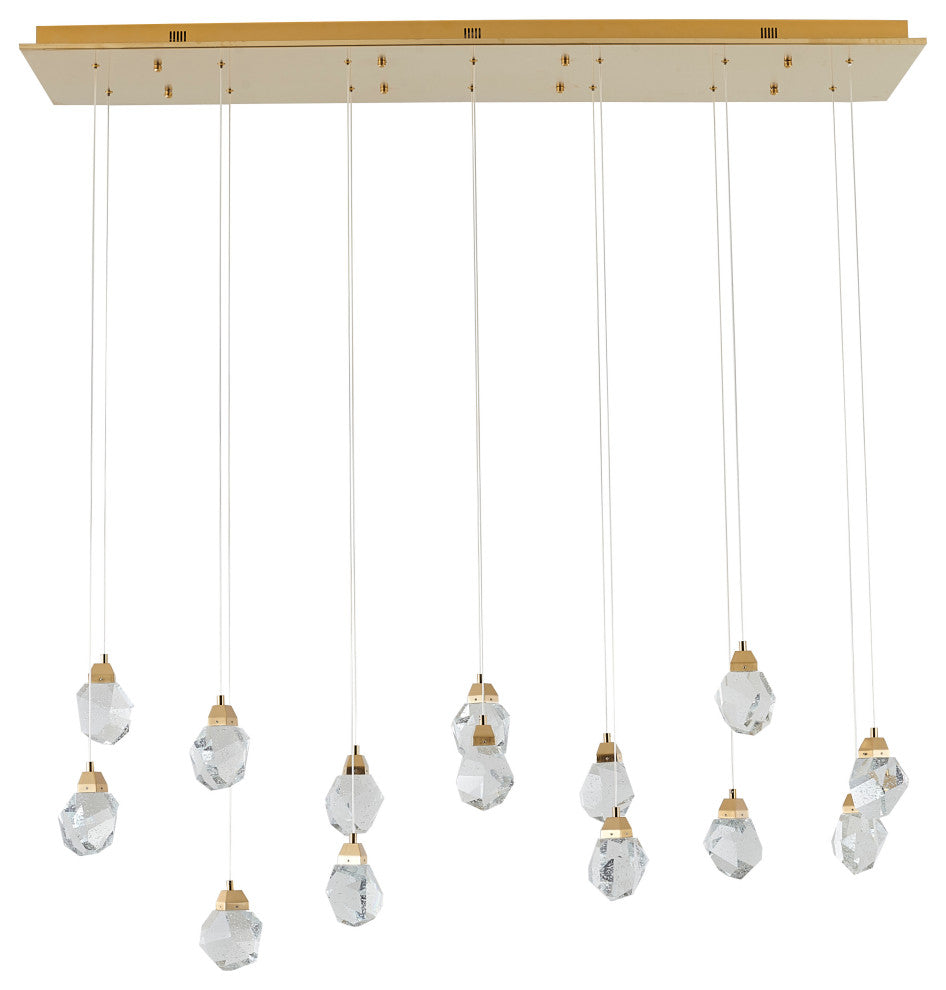 Bethel International OC55C60G 14-Light LED Island Lighting, Gold