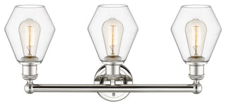 Cindyrella 3-Light 24" Bath Vanity Light, Polished Nickel, Clear Shade