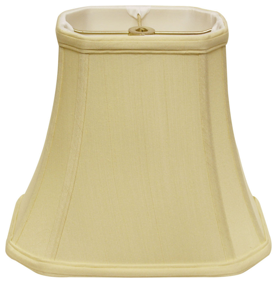 14" Antique White Slanted Rectangle Bell Monay Shantung Lampshade