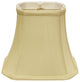 14" Antique White Slanted Rectangle Bell Monay Shantung Lampshade