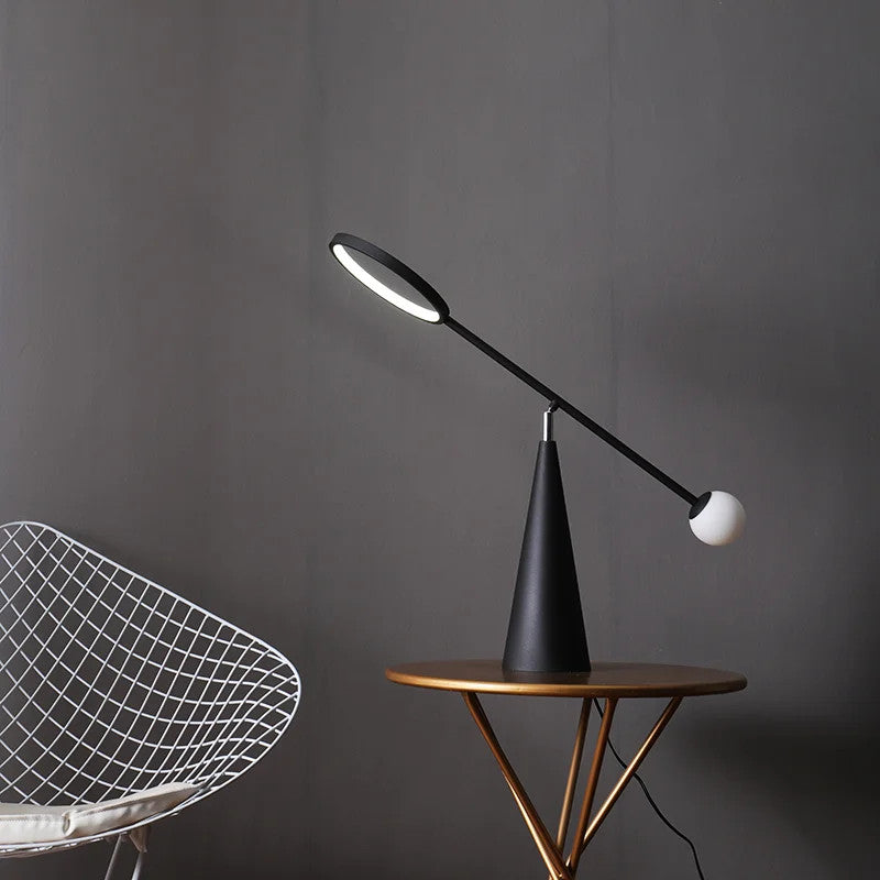 Herrliberg | Creative Office Marble LED Table Night Lamp, Black