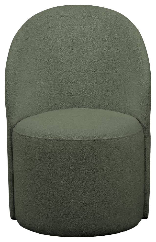 Hautely Boucle Fabric Upholstered Accent Chair, Green