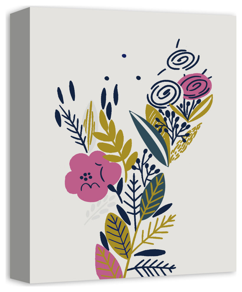Funky Multi-Color Floral II 11x14 Canvas Wall Art