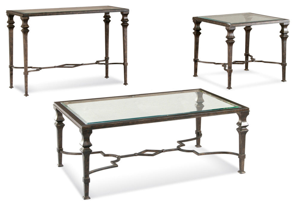 Lido Square End Table - Burnished Bronze