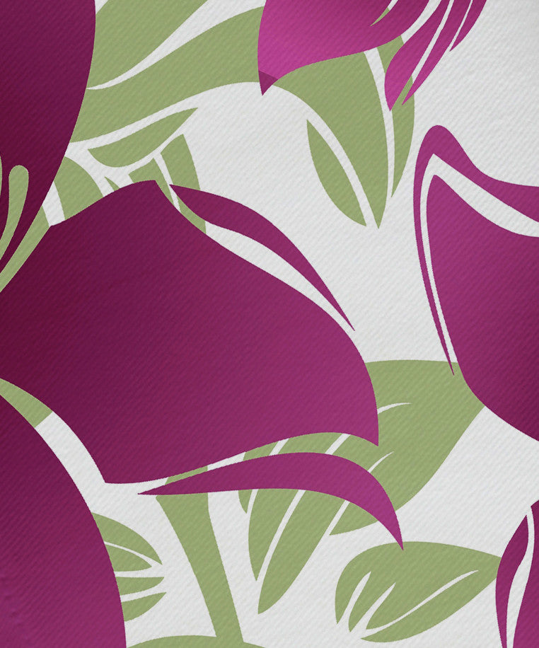 22"x22" Tree Mallow, Floral Print Napkin, Purple, Set of 4