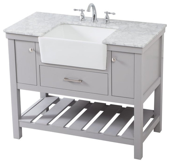 Home Living 22" Farmhouse Grey-Light Bathroom Vanity