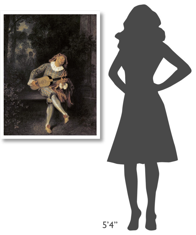 "Mezzetin" Digital Paper Print by Jean-Antoine Watteau, 30"x38"
