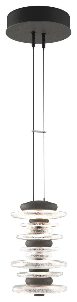 Cairn Large Mini Pendant, Natural Iron Finish, Standard Overall Height