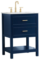 Home Living 24" Single Bathroom Vanity, Blue