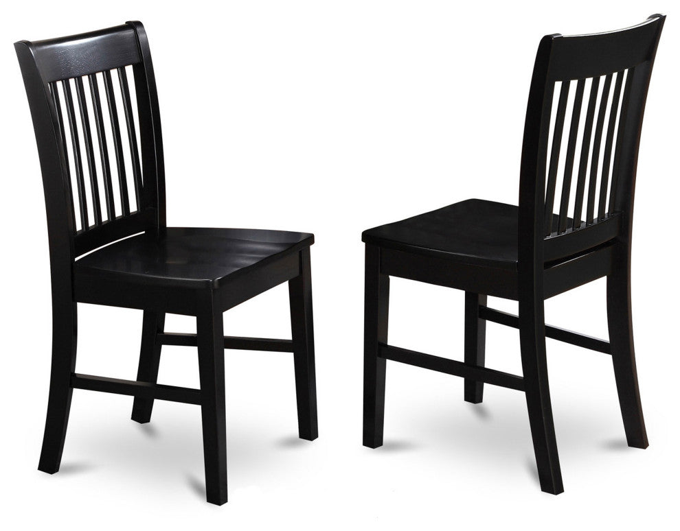 5Pc Kitchen Set 4 Chairs, Butterfly Leaf Small Dining Table, Black