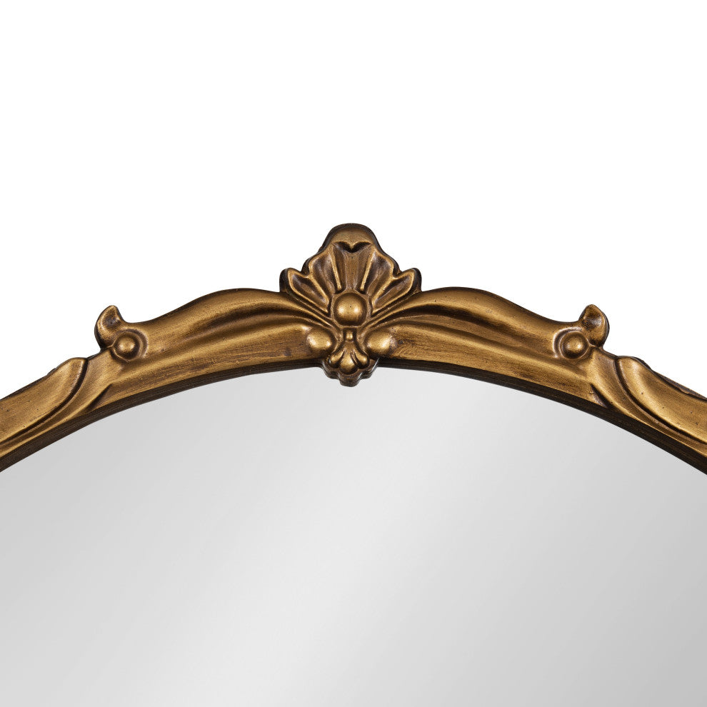 Marchon Framed Wall Mirror, Gold 30" Diameter