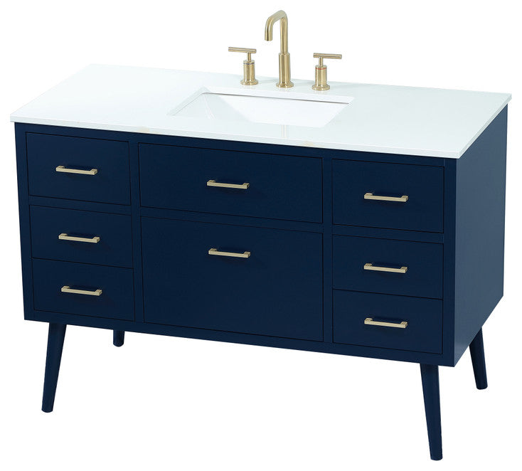 Home Living 48" Bathroom Vanity, Blue