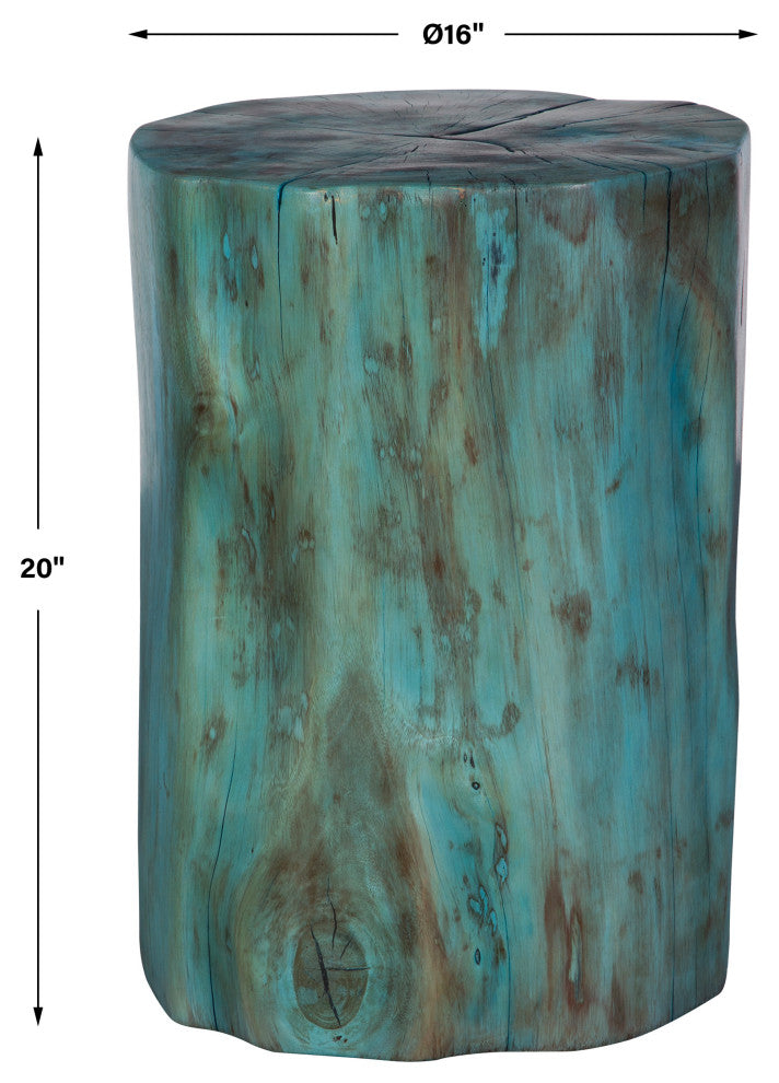 Uttermost Habitat Blue Accent Stool