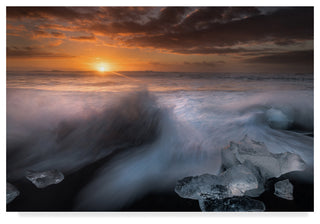 Alfred Forns 'Dawn At Jokulsarlon' Canvas Art, 47"x30"