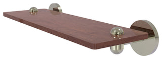 Tango 16" Solid Wood Shelf, Polished Nickel