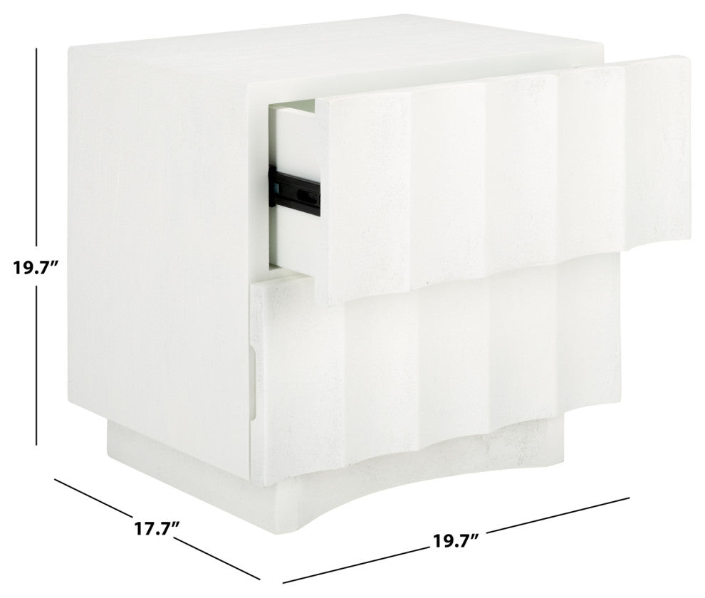 Safavieh Couture Woodworth 2 Drawer Nightstand, White