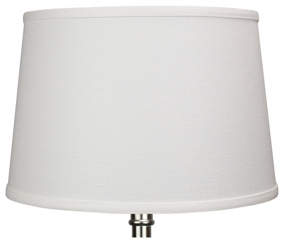 Fenchel Shades, 13"x15"x10" Spider Attachment Lamp Shade, Designer Linen Off Whi