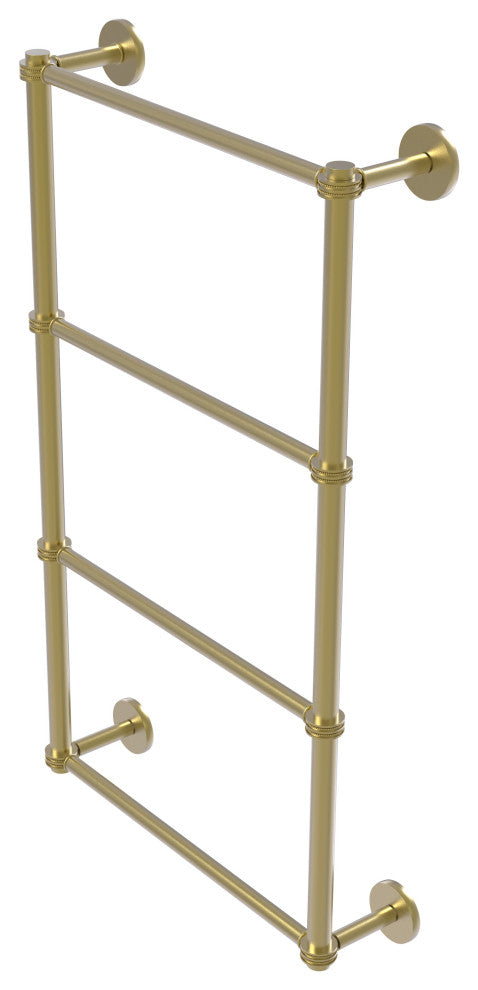 Prestige Skyline 4 Tier 36" Ladder Towel Bar, Dotted Detail, Satin Brass