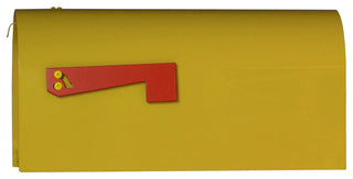 Mid Modern Rigby Curbside Mailbox, Yellow