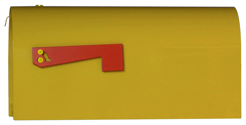 Mid Modern Rigby Curbside Mailbox, Yellow