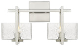 Innovations 312-2W-SN-CL 2-Light Bath Vanity Light, Satin Nickel