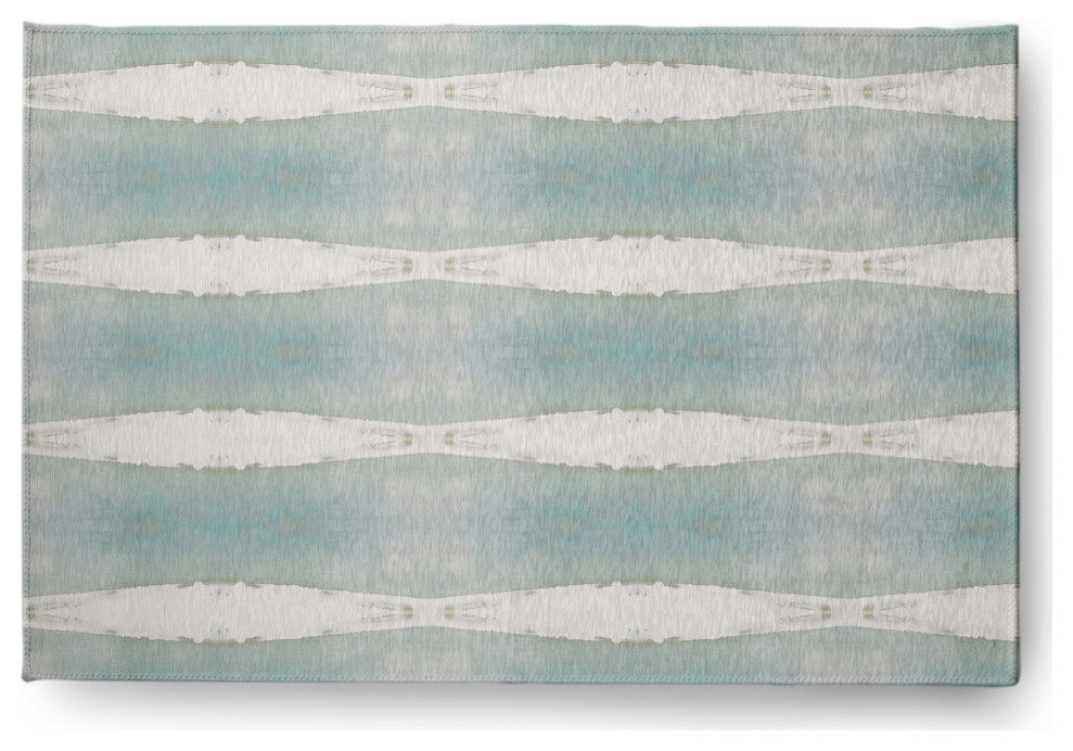 Geometric Stretch Print Soft Chenille Area Rug, Light Gray, 4'x6'