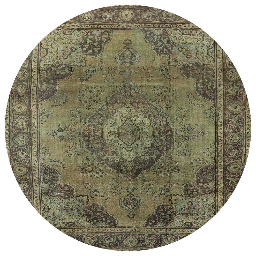 Ahgly Company Indoor Round Mid-Century Modern Area Rugs, 7' Round