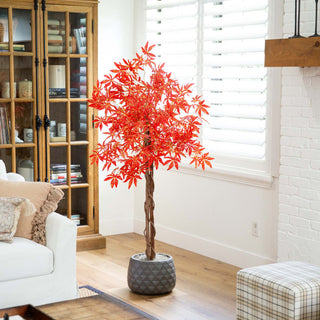Lifestyle image showing tree in living room; full product visible.