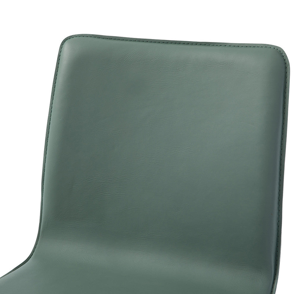 Perugia Top Grain Leather Bar Stool, Heritage Leather-Black