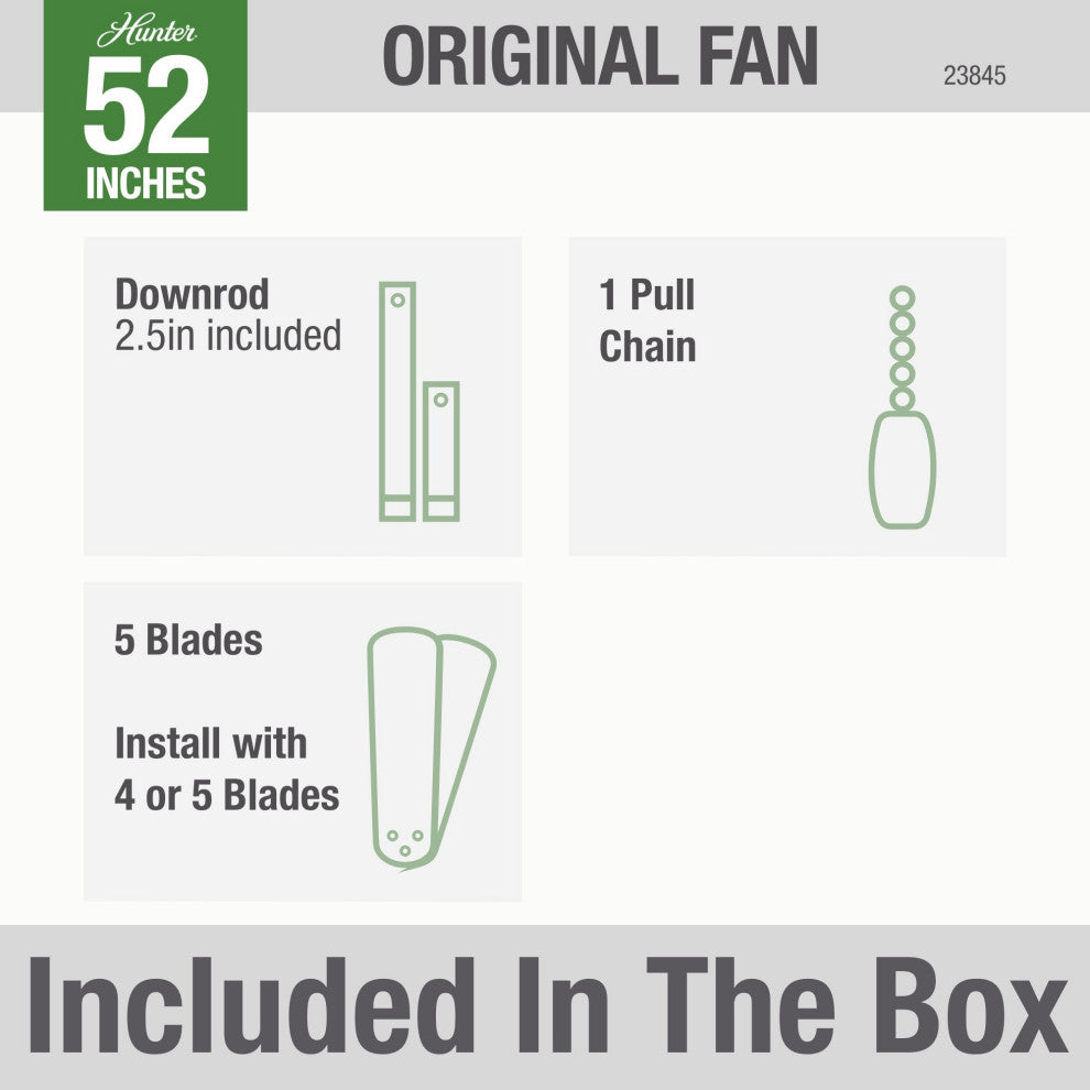 Hunter Fan Company 52" Outdoor Orig White Blades White Ceiling Fan